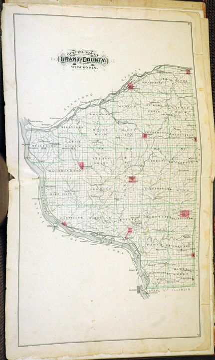   County Wisconsin WI Wis Atlas Plat Book map complete original  