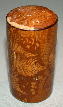 19th C.Mauchline Fern Ware Perfume Holder  