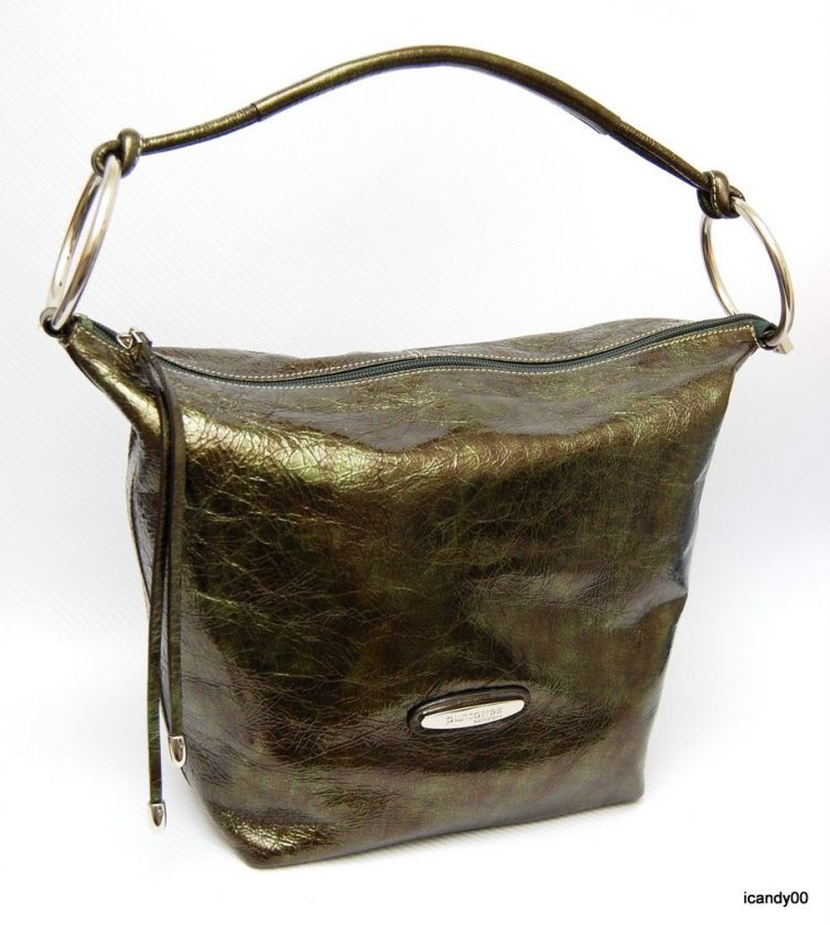 NEW PUNTOTRES Spain HOBO TOTE SATCHEL BAG HANDBAG GREEN  