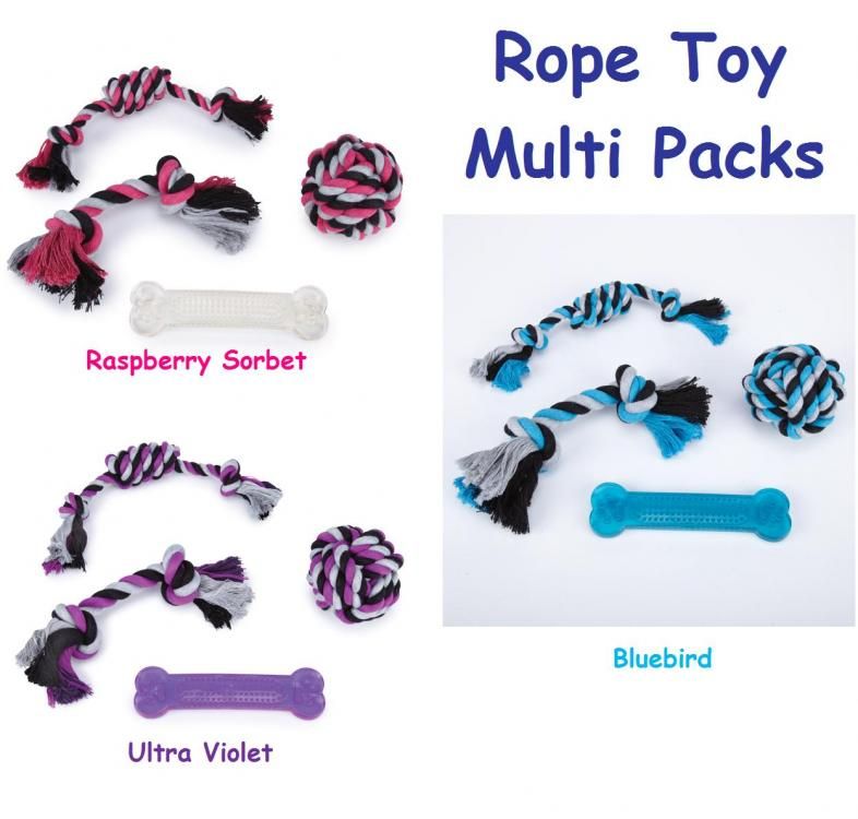 ROPE TOY Multi Packs for Dogs   Great Value 3 Colors  