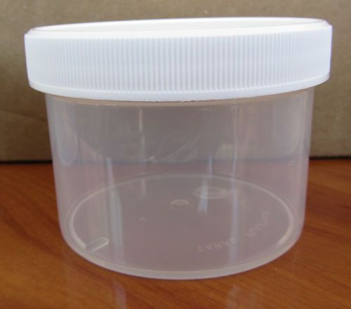 Clear Plastic Storage Container Jar Lid Reusable 8oz  