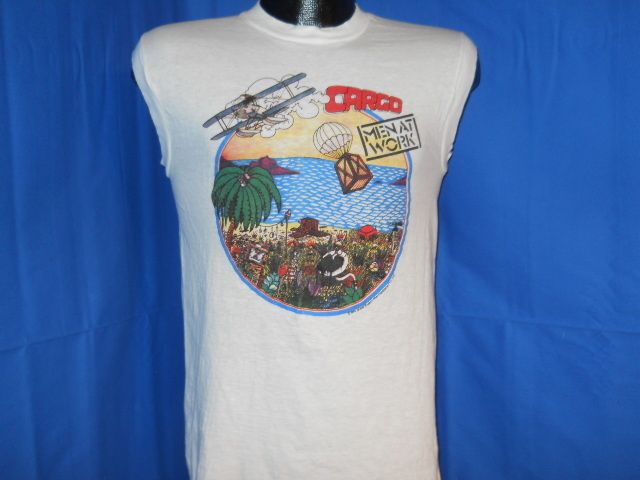 vintage MEN AT WORK CARGO US TOUR 1983 SOFT t shirt S  