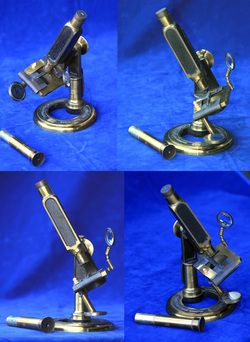 SMITH BECK & BECK ANTIQUE BRASS UNIVERSAL MICROSCOPE  