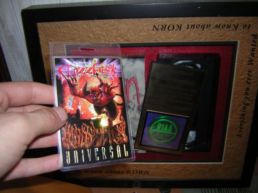 OZZFEST BACKSTAGE PASS LAMINATE 2002 UNIVERSAL  