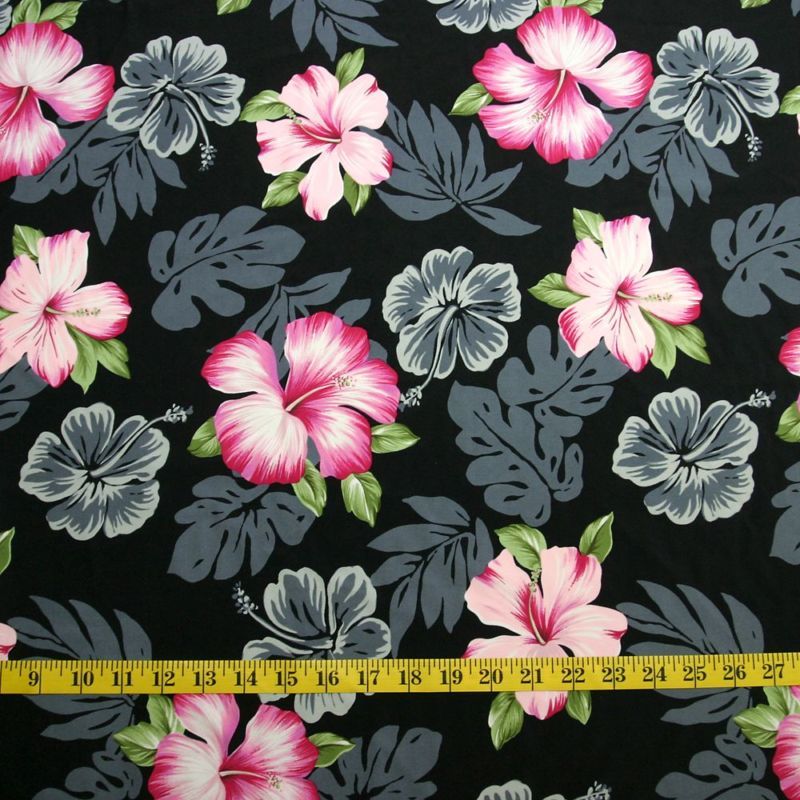 2Y NYLON LYCRA SPANDEX FABRIC 4W FLORAL PRINT   