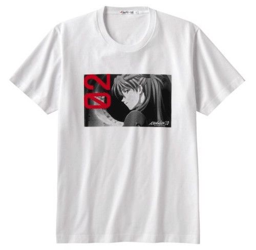 UNIQLO EVANGELION ASUKA Graphic T Shirt WHITE KOREA LIMITED  