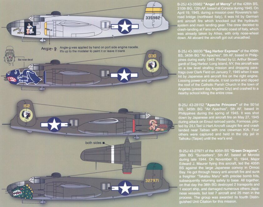 Zotz Decals 1/32 NORTH AMERICAN B 25J MITCHELL AT WAR Part 1  