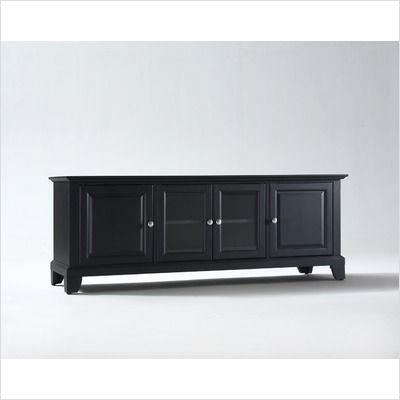 Crosley Newport 60 Low Profile TV Stand in Black KF10005CBK 