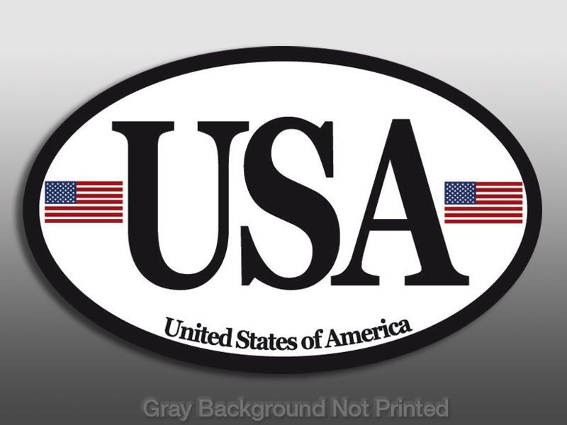  USA Sticker  american flags car decal patriotic us america euro race 