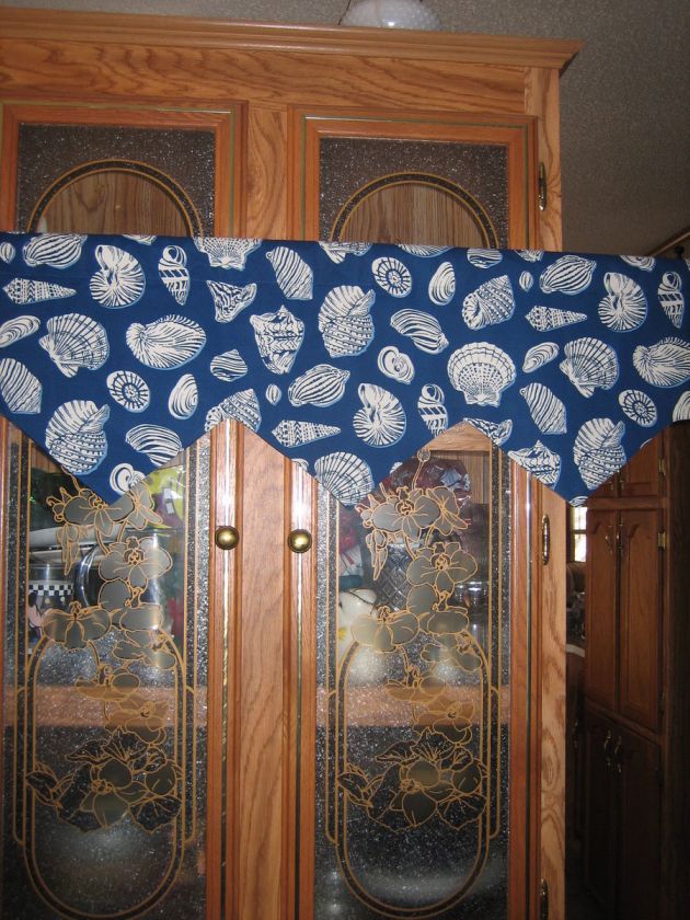 CUSTOM VALANCE   WAVERLY   SEASHELLS  