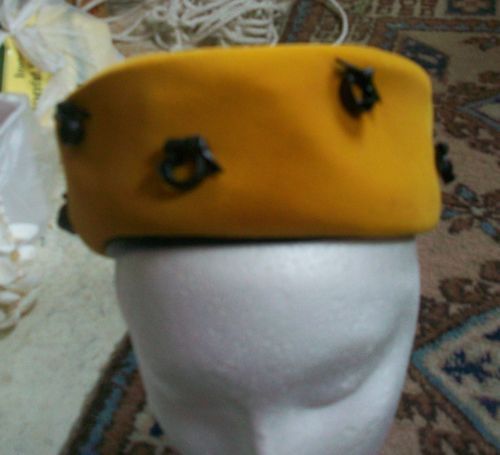 VINTAGE YELLOW PILLBOX HAT MY HATS A MICHELE  