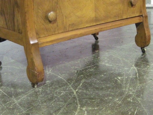 Antique Walnut Chiffonier Chest Of Drawers w Mirror  