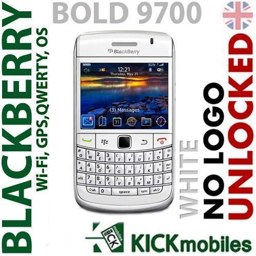 BNIB 3G BLACKBERRY 9700 BOLD 2 WHITE UNLOCKED SIMFREE 843163059320 