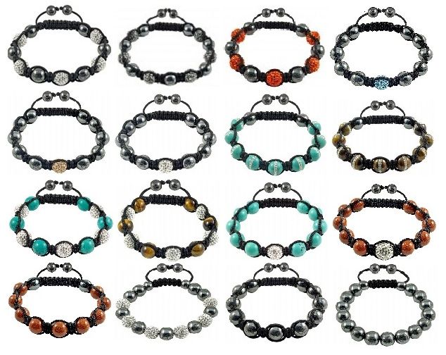 2012 HOTSHAMBALLA CRYSTAL DISCO BALL BEAD SWAROVSKI BRACELETS+LOGO 