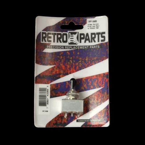 Retro Parts 3 Way Switch RP180B Fits Les Paul Black Cap  