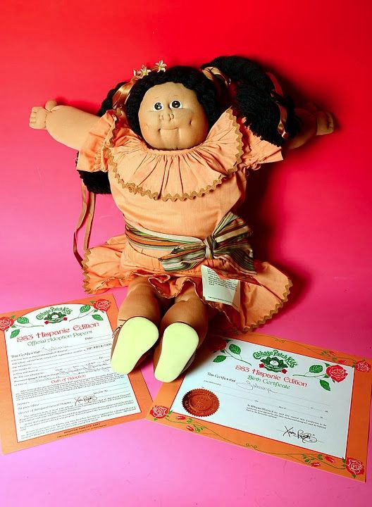 Vintage Cabbage Patch Soft Scupture~ 1983~Hispanic Edition Boy & Girl 