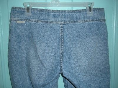 JORDACHE Lo rise Stretch Denim Cropped Blue Jeans 6 8  