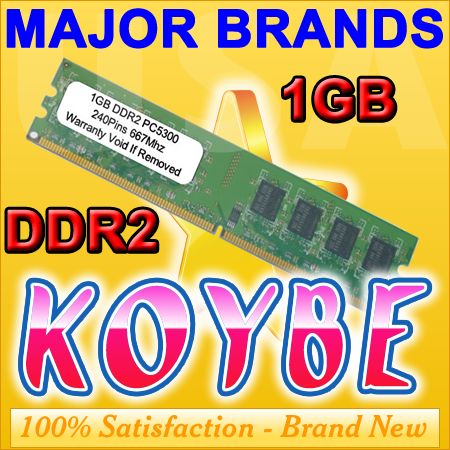 DDR2 1GB PC 5300 667Mhz 240 Pin DELL HP IBM APPLE RAM  