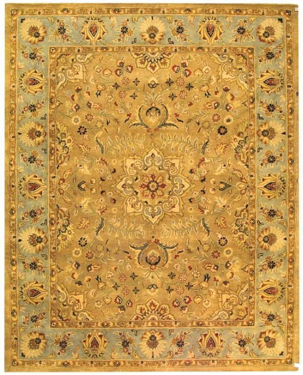   Area Rug WOOL Handmade Persian Carpet ORIENTAL Beige 5 x 8  