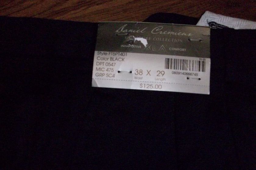 NWT DANIEL CREMIEUX SIGNATURE PLEATED XLA WOOL DRESS PANTS 38X29 38/29 