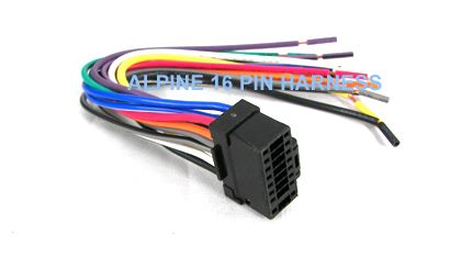 ALPINE 16 PIN WIRE WIRING HARNESS PLUG CD  CDE 9845  