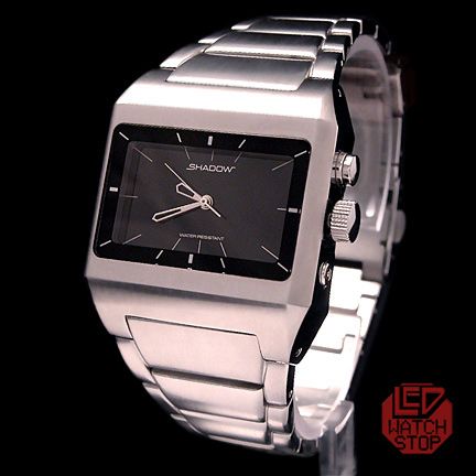 LED Watch   SHADOW   Analogue/Digital Stealth Dual Time  