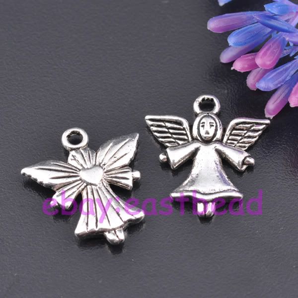 FREE SHIP 80pcs Tibetan Silver Angel Pendants EP3211  