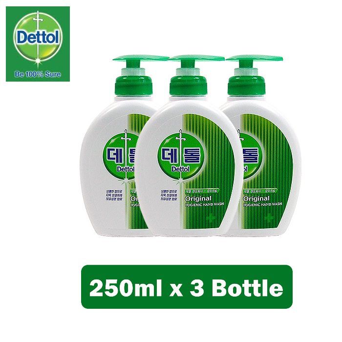 Dettol Original Liquid Hand Wash Antibacterial Soap 3ea  