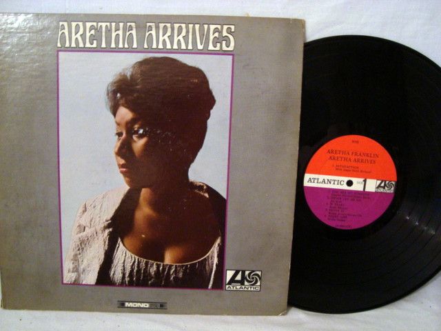 OLD VINYL RECORD ARETHA FRANKLIN ARRIVES MONO 8150  