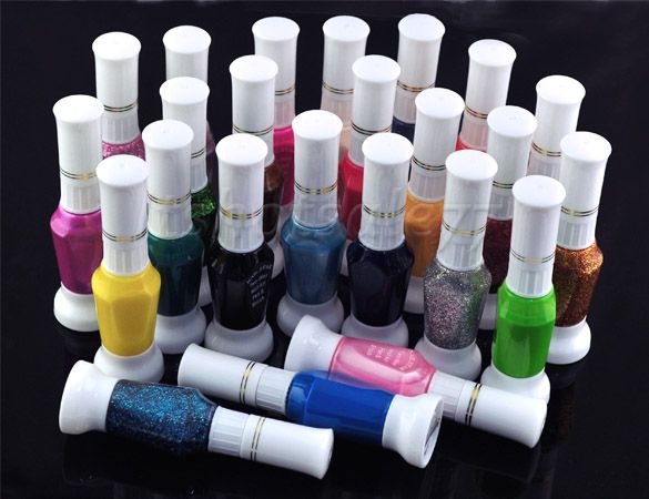 24 Colors Nail Art Polish Brush Art Striper Pen Varnish  