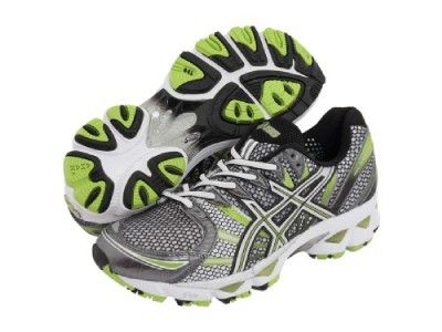 NIB MENS ASICS GEL NIMBUS 12 RUNNING SHOES WHITE/ LIME $130 Different 