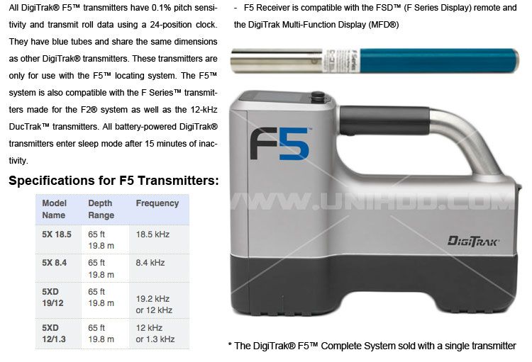 DigiTrak F5 Locator   Vermeer, Ditch Witch, AA  