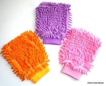   MICROFIBER GLOVE Mitt Mitten Cleaning Dusting Car Auto Wash Washing