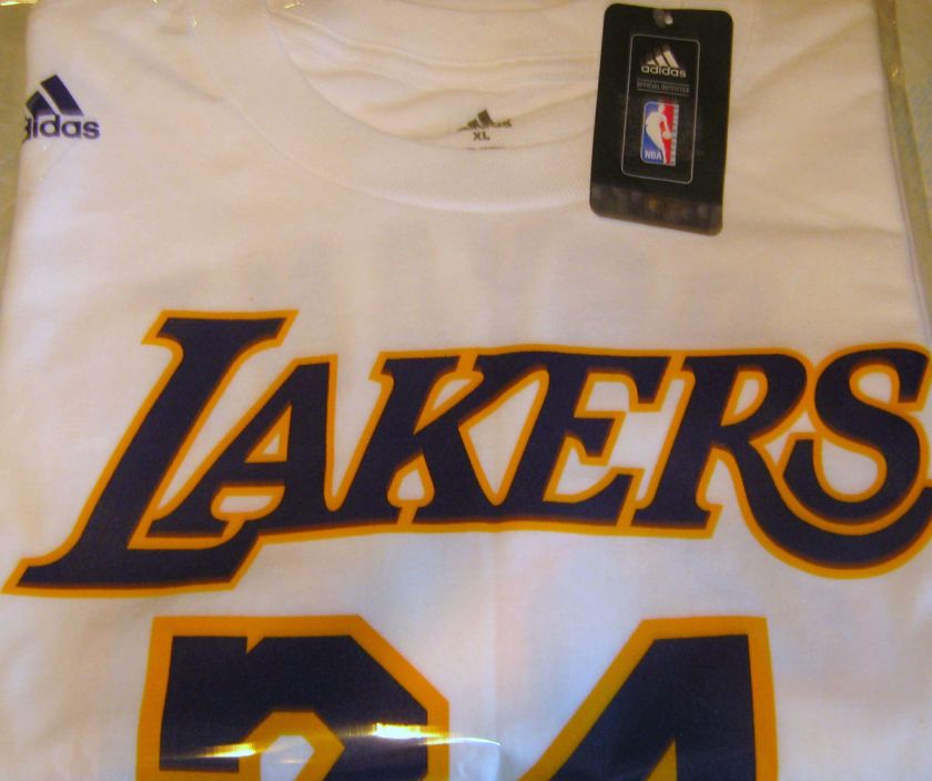 NWT MENS ADIDAS NBA LAKERS BRYANT T SHIRT  