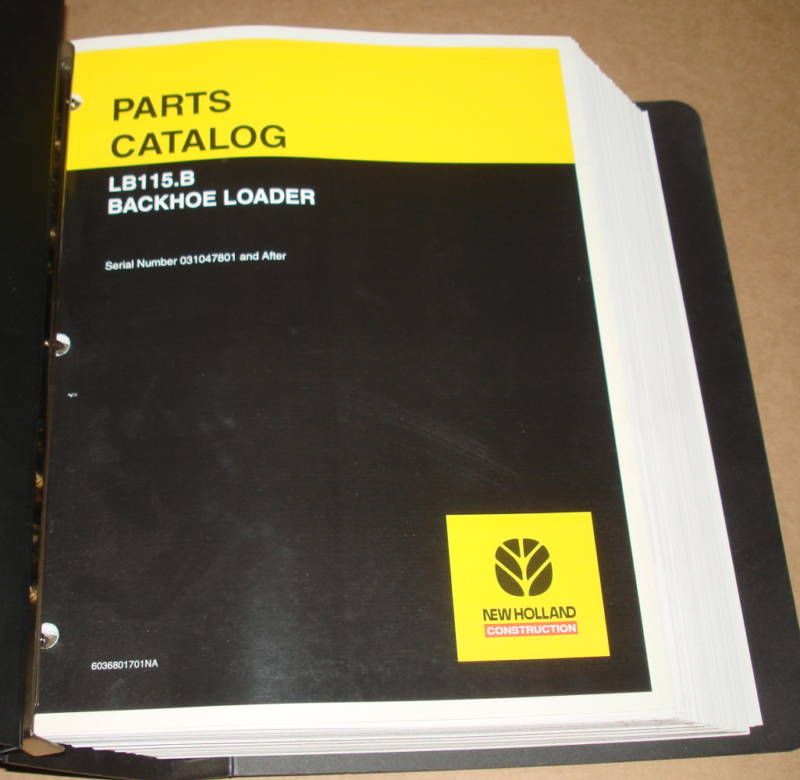 NEW HOLLAND PARTS MANUAL LB115.B BACKHOE LOADER  