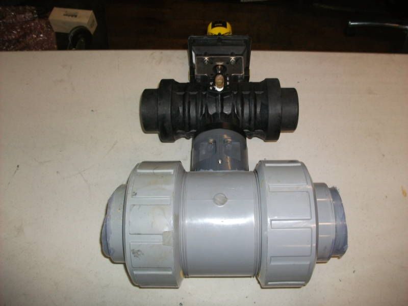 Asahi Ball Valve & Actuator Assembly, 4CPVC, DP79M2PS  