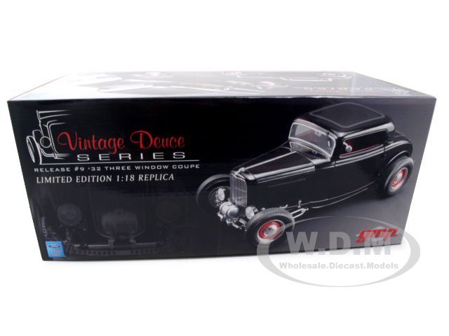   of 1932 Ford 3 Three Window Coupe Black die cast model car by GMP