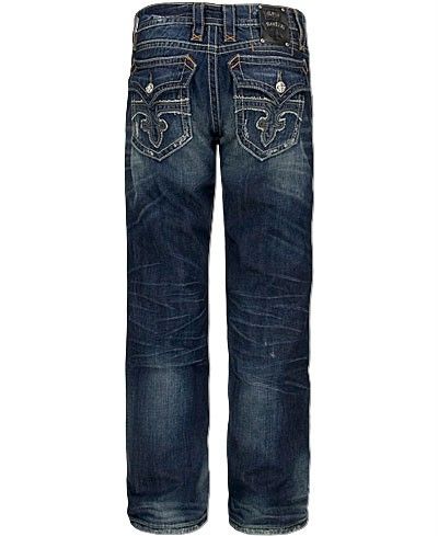 ROCK REVIVAL Roger Flap Pkt Bootcut Jeans sz 34 x 34  