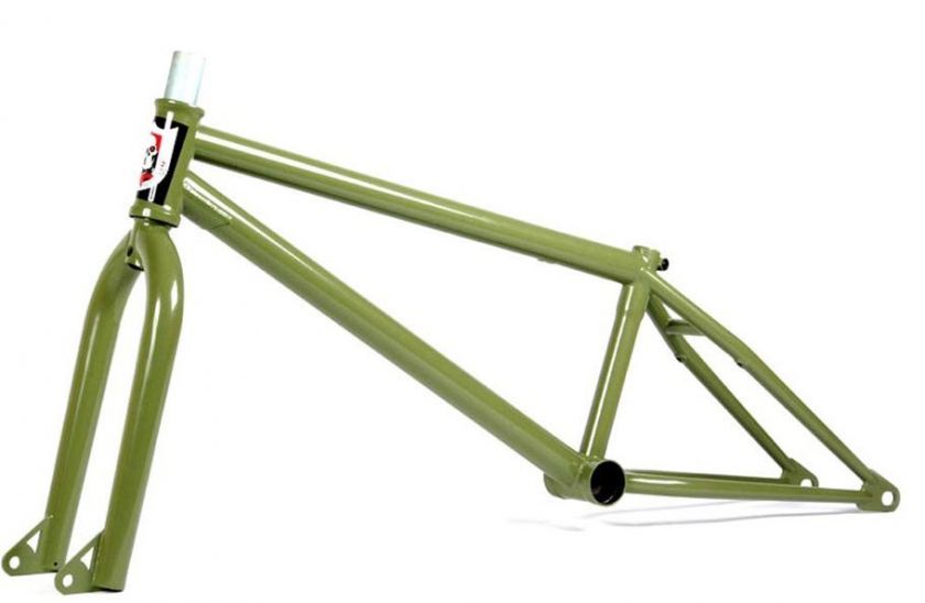 BIKES WTF FRAME FORK GREEN 20.75 BMX BIKE FIT WHAT  