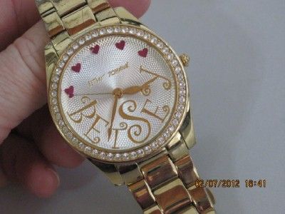   Johnson BJ4199 Womens Goldtone Stainless Steel Boyfriend 39mm Watch