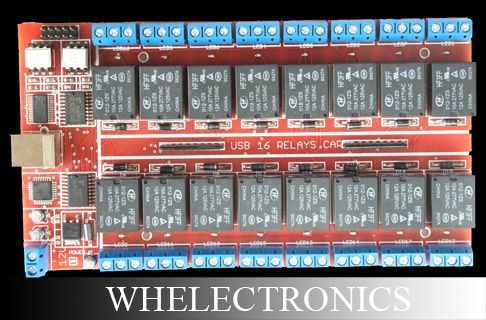 USB 16 RELAY CARD WITH OPTOISOLATION, SOFTWARE  