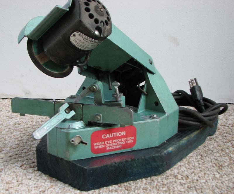 NICE NIELSEN CHAINSAW BLADE SHARPENER mdl 50 BENCH MOUNT GRINDER 