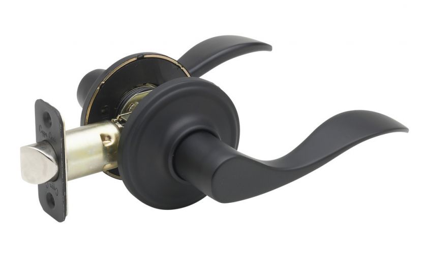 Waverlie Passage Hall Closet Door Lever Black Finish  