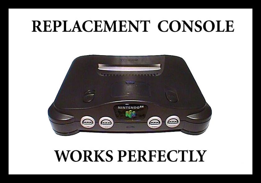 Black Nintendo 64 N64 REPLACEMENT Console System Free PRIORITY Ship 