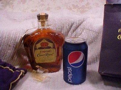   1956 FULL BOTTLE SEAGRAMS CROWN ROYAL WHISKEY LIQUOR W/ BOX  