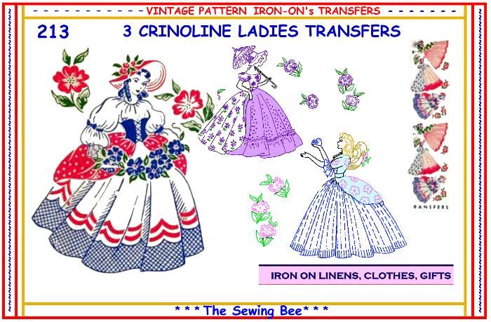 DESIGN 934 SUNBONNET TEA TOWELS TRANSFERS EMBROIDERY