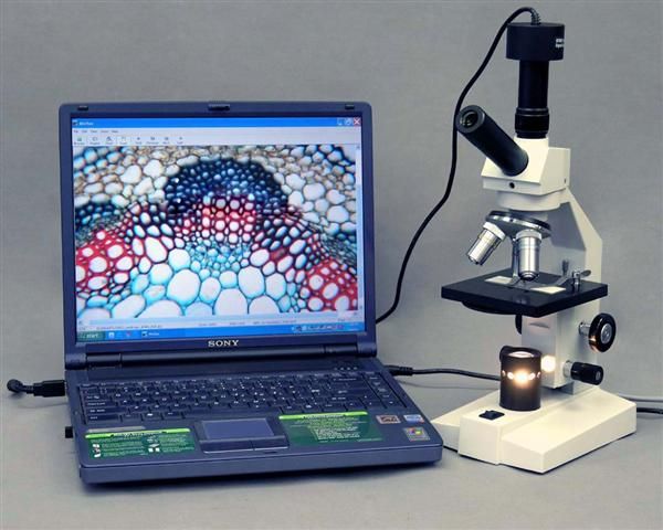    VIEW COMPOUND MICROSCOPE W/ DIGITAL IMAGE CAMERA 013964560541  