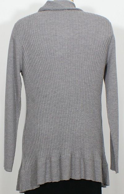 NWT EILEEN FISHER Smoke Wool Diagonal Rib Cardigan XL Washable  