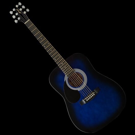   LEFTY SW201 DEEP DARK OCEAN BLUEBURST 3/4 SIZE ACOUSTIC GUITAR  