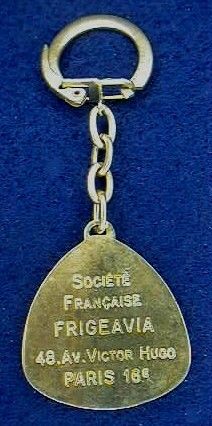 FRENCH KEYCHAIN ENAMEL FREVEAVIA AIRLINES PARIS  